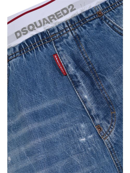 Shorts Surfer in denim lavaggio chiaro DSQUARED2 | S71MU0886 D30038470